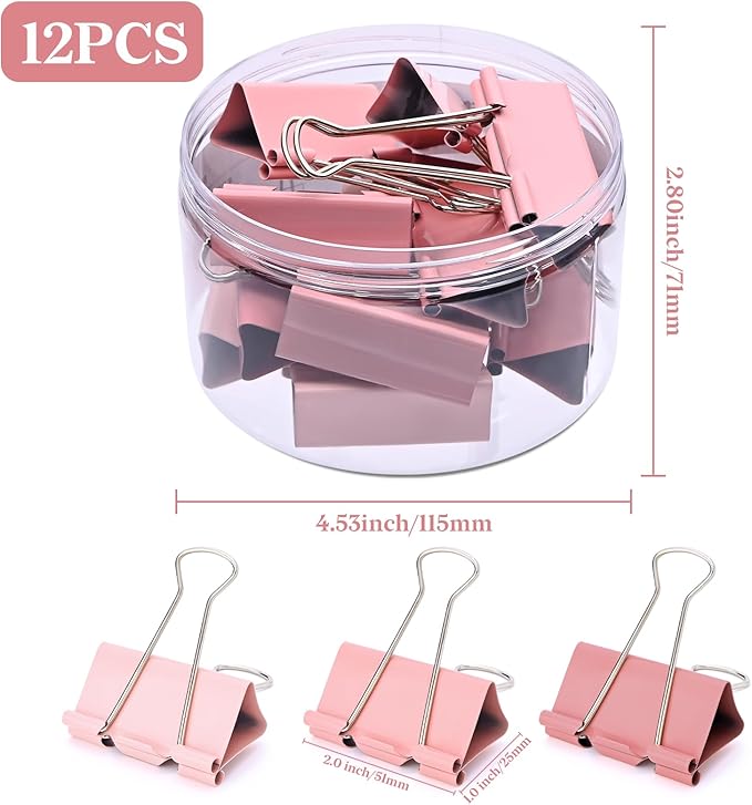 Temiary Aesthetic Binder Clips, Binding Paperwork Clamps - Image 2
