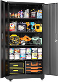 Greenvelly 74" Metal Storage Cabinet by Greenvelly