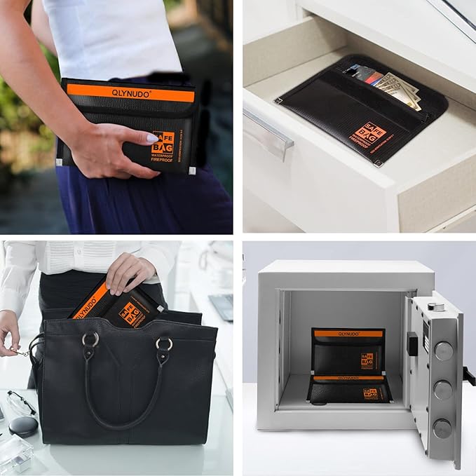 Small Fireproof Document Bag, Fireproof Pouch Set - Image 6