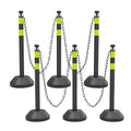 6 Pack Traffic Delineator Post Cones by OranclUS
