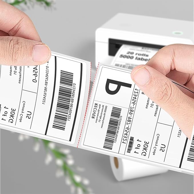 FungLam 4"X6" Thermal Shipping Labels, 5000 Labels, 20 Rolls, Compatible - Image 4