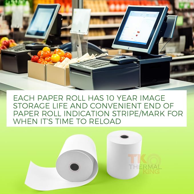 3 1/8" x 230' Thermal Paper, POS Receipt Paper - Image 8