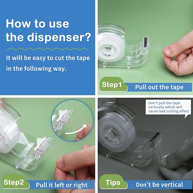 24 Pcs Transparent Tape with Dispenser, 0.7 in x 1000 in Clear Tapes and - Image 4