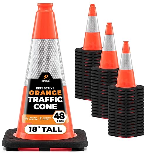 Xpose Safety 18 Inch Orange Traffic Cones by XposeSafety