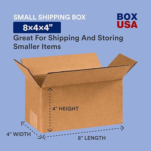 BOX USA Shipping Boxes 8"L x 4"W x 4"H 25-Pack Long Corrugated Boxes - Image 2