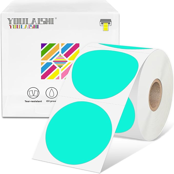 2 inch Dot Stickers Labels Circle Garage Sale Sticker 750Pcs Round Thermal by YOULAISHI