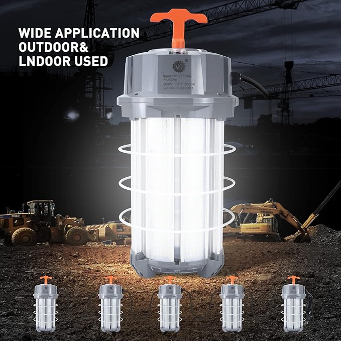 Led Temporary Work Light 280W, Portable Hanging Work Construction Lights - Image 6