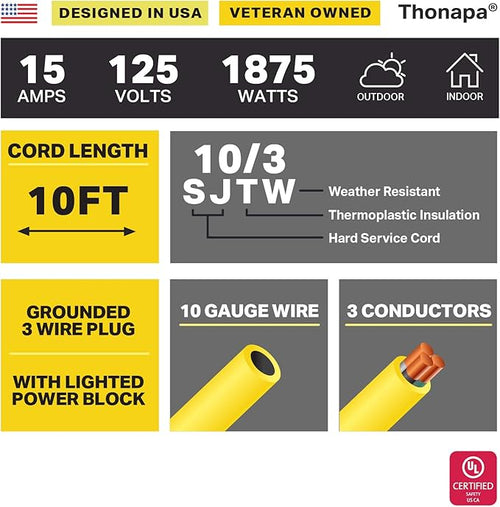 10 ft 10 Gauge Extension Cord - Image 2