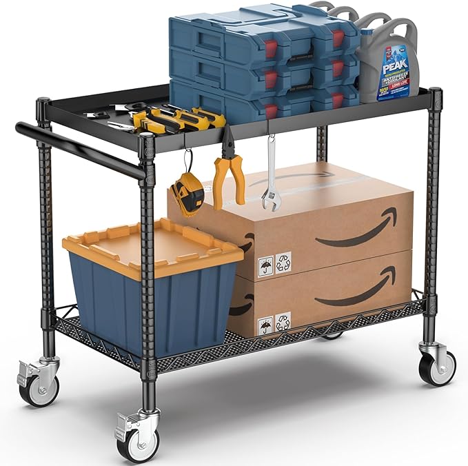 Leteuke 2 Tier Utility Cart - Image 3