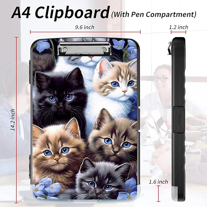File Clipboard Storage with Pen Holder High Capacity Plastic Nursing Clipboards - Image 2
