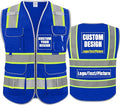 BeautyWill Custom Logo Safety Vest 8 Pockets Class2 ANSI Certified High by BeautyWill