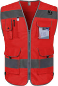 TCCFCCT High Visibility Vest 9 Pockets Hi Vis Reflective Safety Vest by TCCFCCTPROFESSIONALSAFETYSOLUTIONS