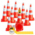 10 Pack 28 Inch Traffic Cones, from -22℉ to 131℉, MUTCD-Compliant Orange Safety by CAMMOO