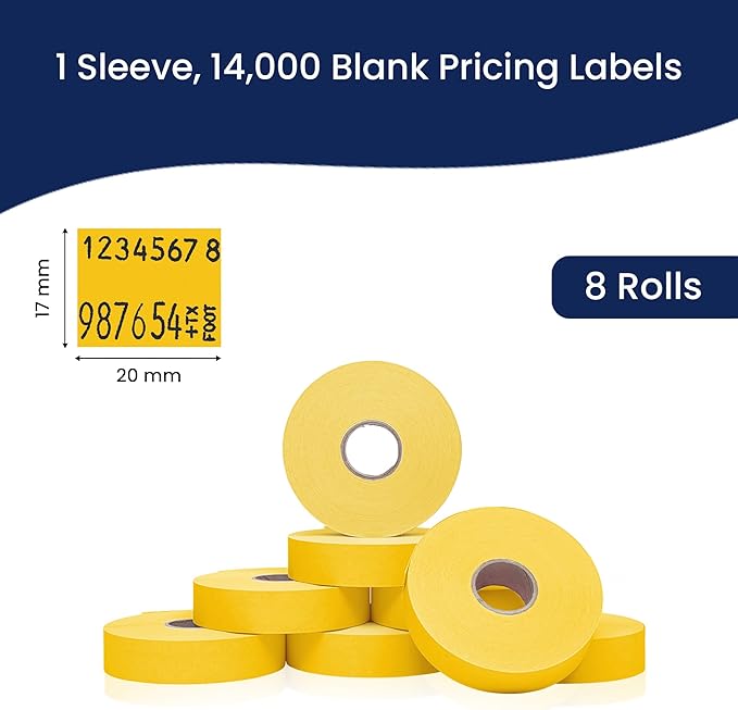 Perco Yellow Pricing Labels for Monarch 1136 Price Gun - Image 3