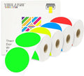 3 x 3 Inch Round Thermal Labels Fluorescent Circle Colored Sticker Label by YOULAISHI