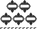 uxcell 5 Pcs Metal Label Holder, 2.2 x 2.4 Inch Small Vintage Card Frame Tag by uxcell