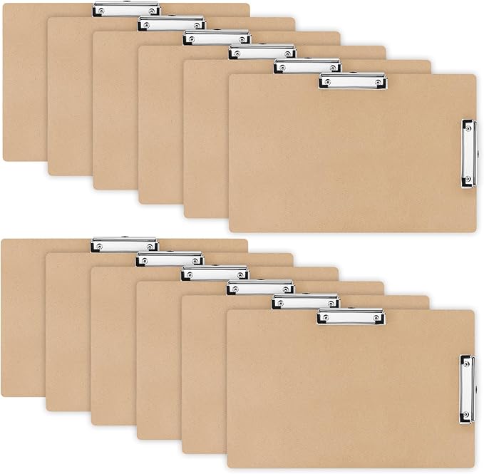 Henoyso 12 Pcs 11x17 Clipboard Wooden Lap Board by Henoyso