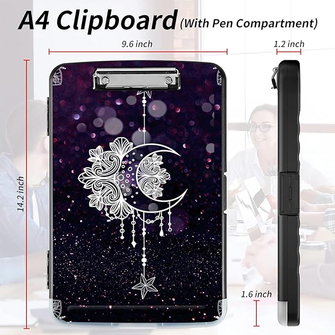 File Clipboard Storage with Pen Holder High Capacity Plastic Nursing Clipboards - Image 2