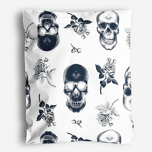 14x19 Poly Mailers – Skull Rose – Waterproof, Tear-Resistant Shipping Bags by PackageMint