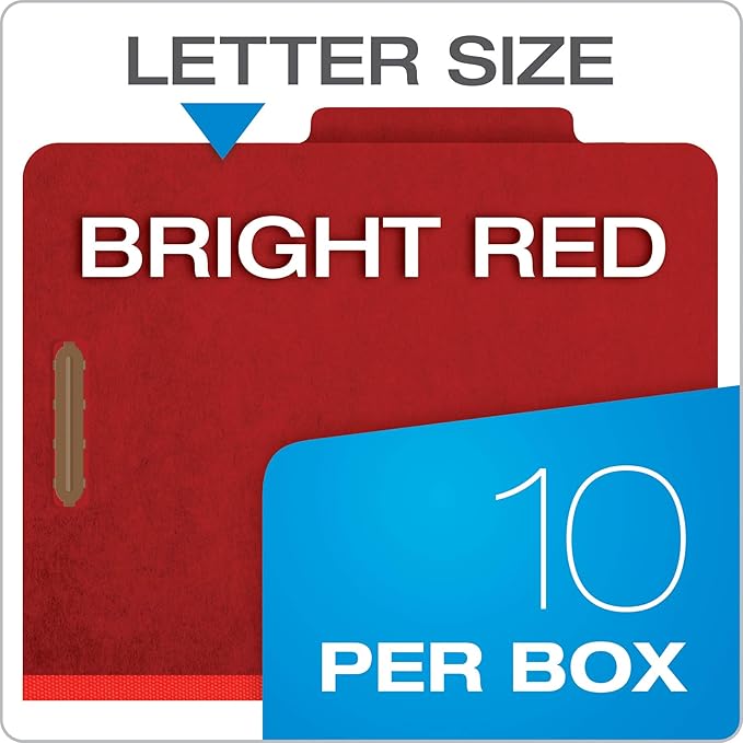 Pendaflex Pressboard Classification File Folders, 3 Dividers, 2/5 Tab Cut - Image 7