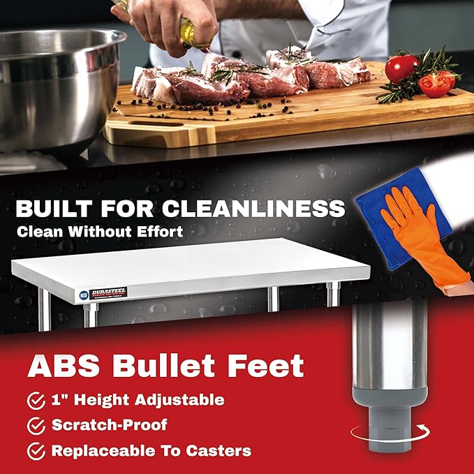 DuraSteel 24x60 Stainless Steel Work Table - Image 4