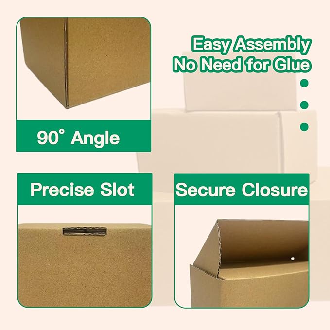 Rongyangtong12x9x4 Inch Shipping Box, Corrugated Mailing Box, Ldeal - Image 4