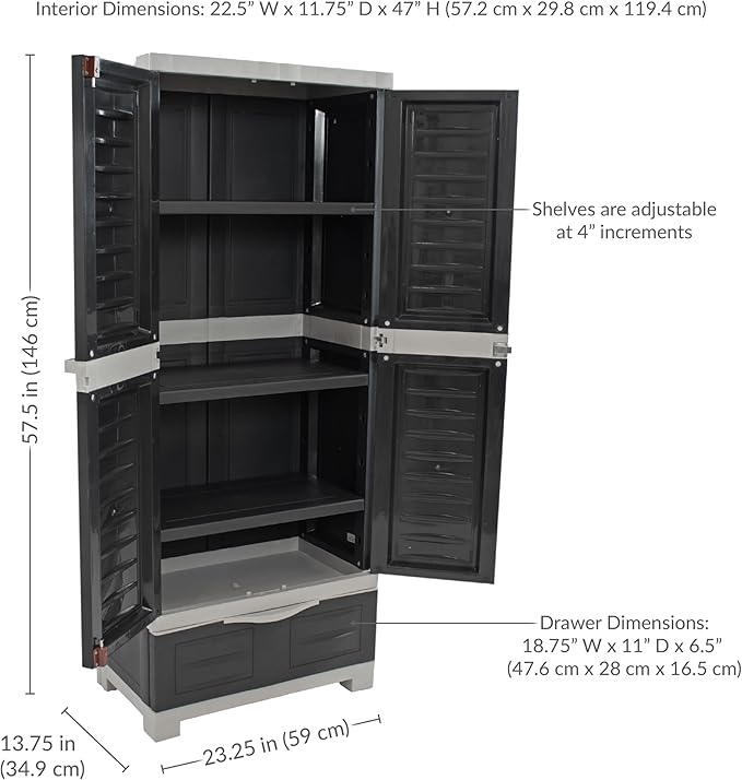 Sunnydaze Lockable Storage Cabinet - Image 3