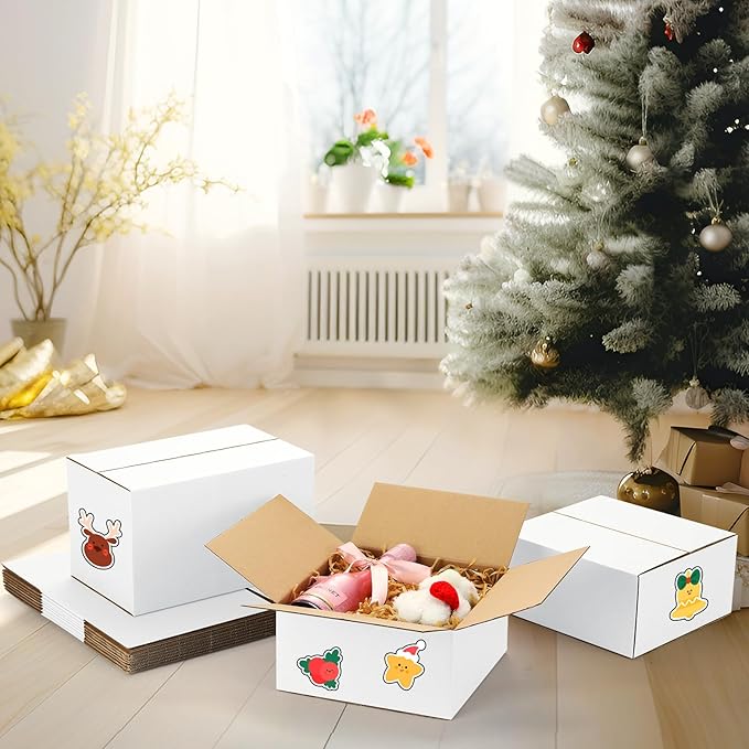 Eupako 8x8x4-Small-Shipping-Boxes-30-Pack-White-Corrugated-Box-Mailers - Image 7