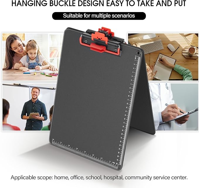 Clipboards with Pen Holder A4 Size 12.5x9 Inch Aluminum Protection Edge Clip - Image 8