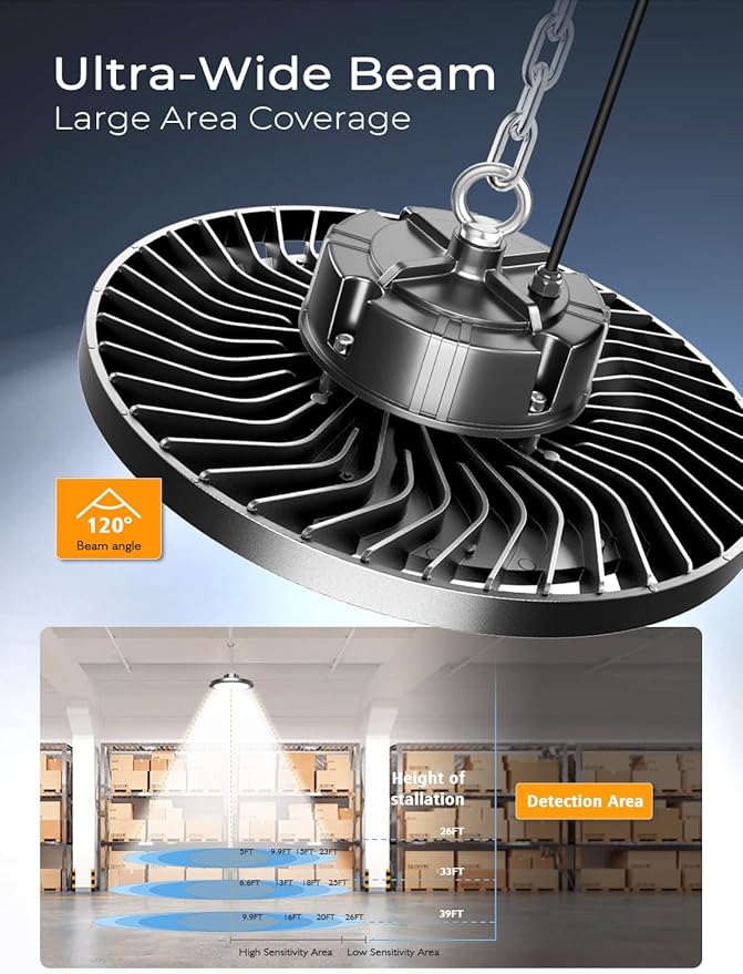350W UFO LED High Bay Light, 8 Pack Super Bright High Bay Led Shop Lights - Image 4