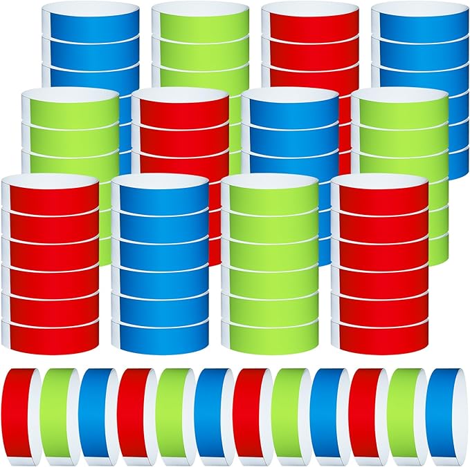 1200 Pcs Plastic Paper Wristbands by Wiyodaho