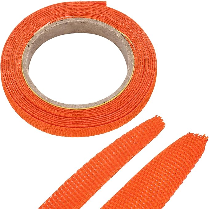 MECCANIXITY Braided Cable Sleeves Heat Shrinkable Fabric Sleeving, 1/4" 10ft by MECCANIXITY