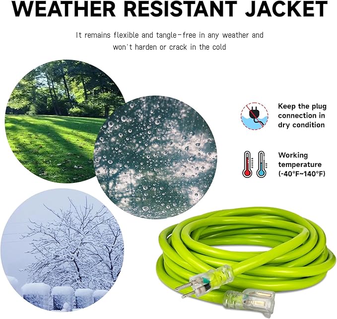 EP 10 Ft Lighted Outdoor Extension Cord - Image 5