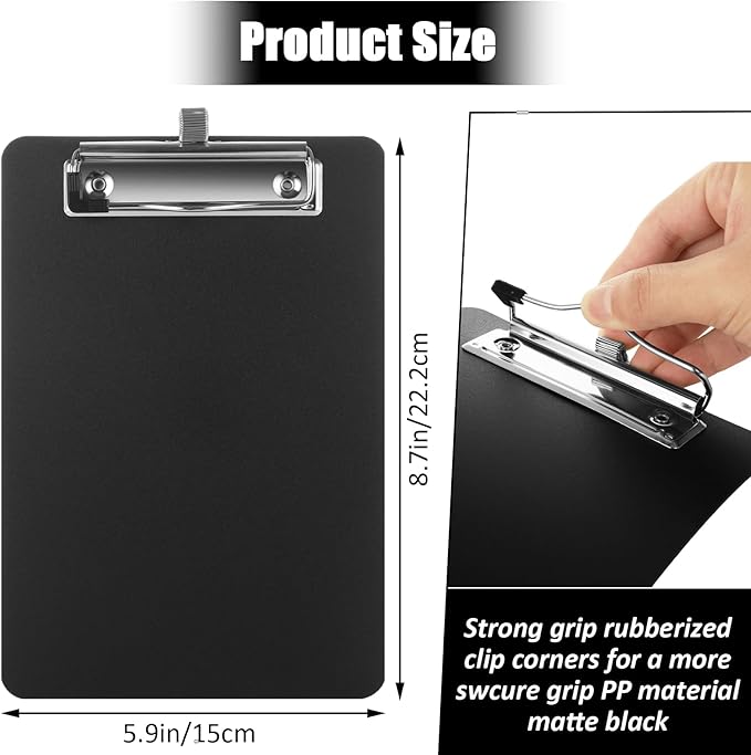20 Pack Mini Clipboards, 6 x 9 Inch Small Clipboards Pocket Clipboard, Plastic - Image 2