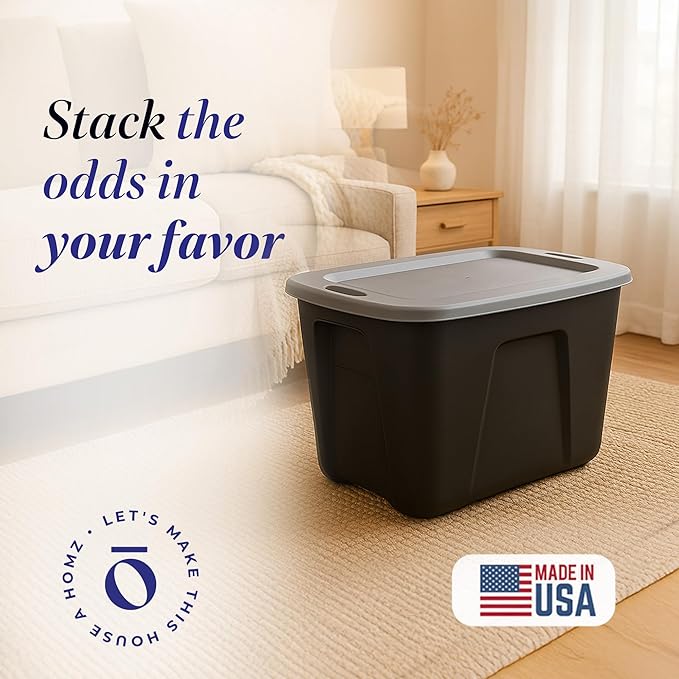HOMZ Durable Molded Bin, Plastic Storage Container - Image 2