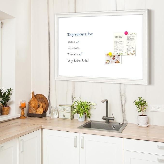 4 THOUGHT Dry Erase Board, 24 x 18 in Magnetic Whiteboard Wood Frame - Image 8