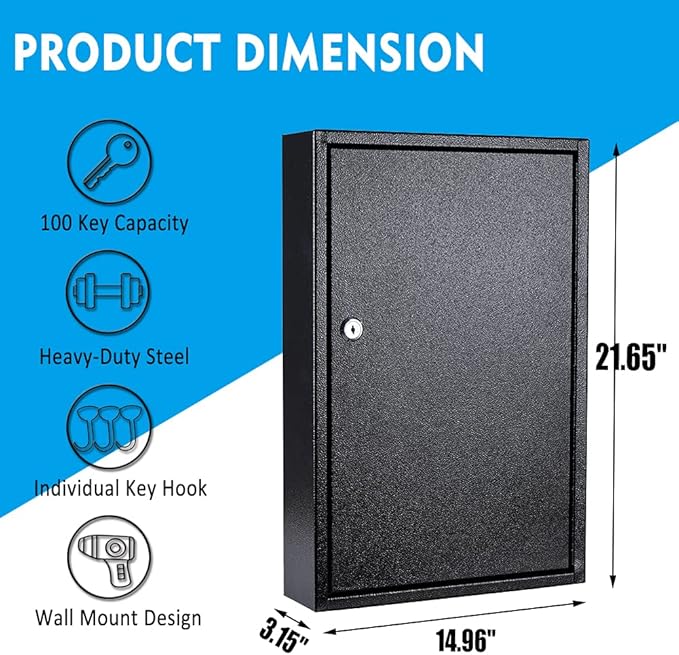 UMEKEN Metal Valet Key Cabinet - Image 2