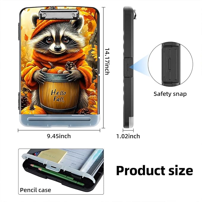 Clipboard with Storage Box & Pen Holder, Heavy Duty Clip Boards 8.5x11 - Image 2