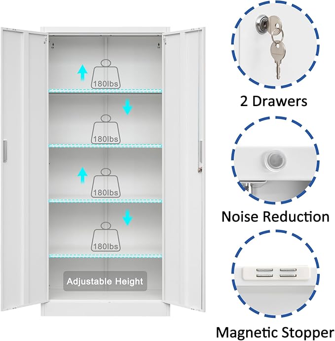 BESFUR Metal Storage Cabinet - Image 4