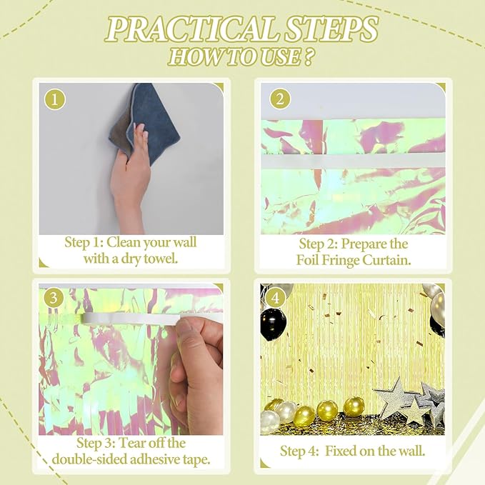 3 Pack Foil Fringe Backdrop - Image 2