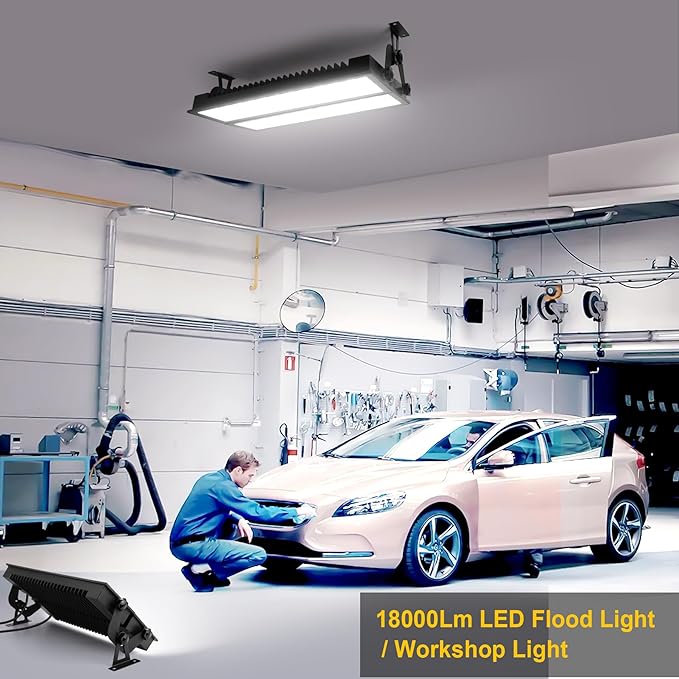 FastDeng 2 Pack LED Shop Lights, 150W 18000lm 5000K Daylight LED Garage Light - Image 2