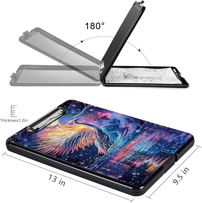 Clipboard with Storage, High Capacity Plastic Storage Clipboard with Pen Holder - Image 2