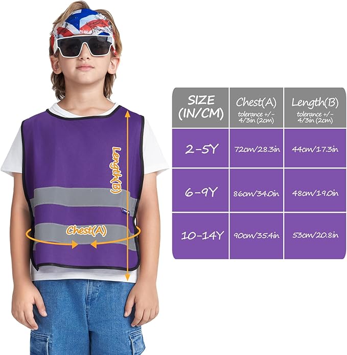 A-SAFETY Kids High Vis Reflective construction Safety vest customized LOGO - Image 2