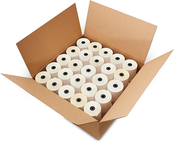 3" x 95' 2-PLY CARBONLESS WHITE/CANARY PoS RECEIPT PAPER by WRBSUPPLY