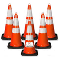 Pyle 28-Inch High-Visibility PVC Safety Cones, Durable & Stackable, Fluorescent by PyleUSA