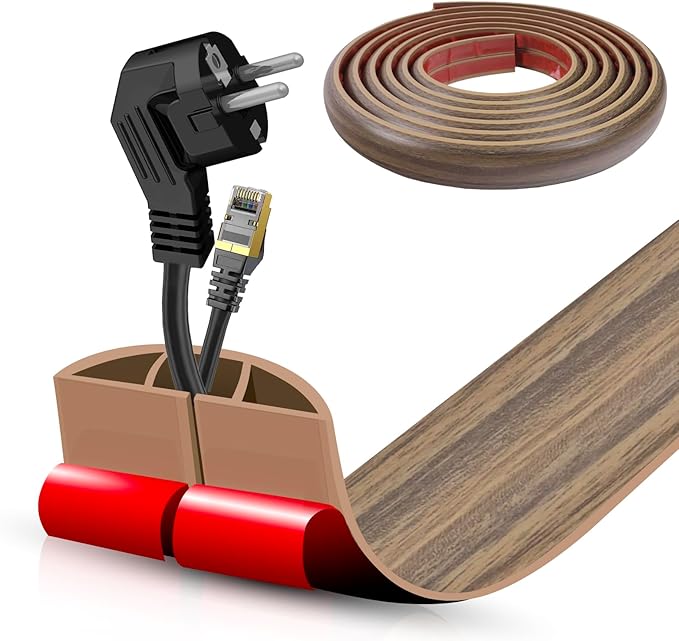 Floor Cord Cover Self Adhesive Cord Hider, 10FT Cable Management, Extension by DBHXXMB-HH