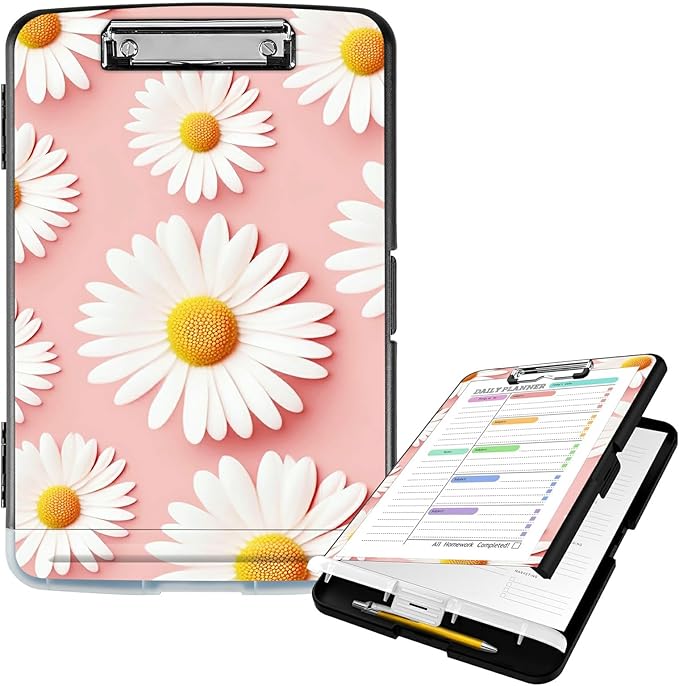 Clipboard with Storage High Capacity Plastic Nursing Clipboards with Pen Holder by Unknown