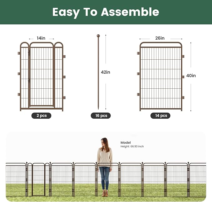 40 in Decorative Garden Fence Outdoor - Image 2