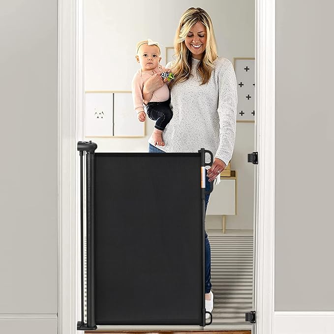 Momcozy Retractable Baby Gate, Extends up to 55" Wide, Child Safety Baby Gates by Momcozy