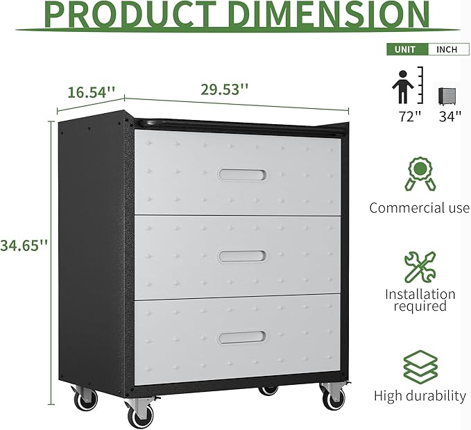 Metal Mobile Tool Storage Cabinet - Image 2